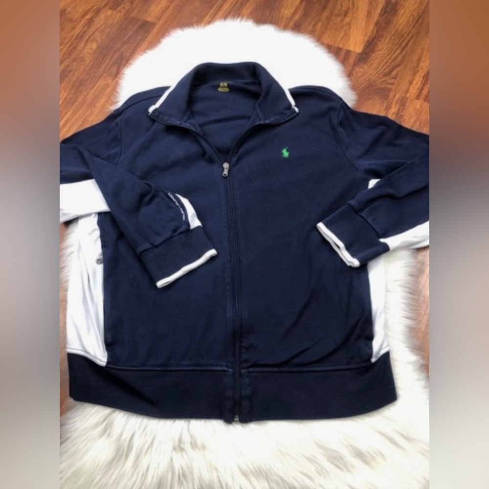 Polo Ralph Lauren Men’s USA Blue White Zip Up Jacket